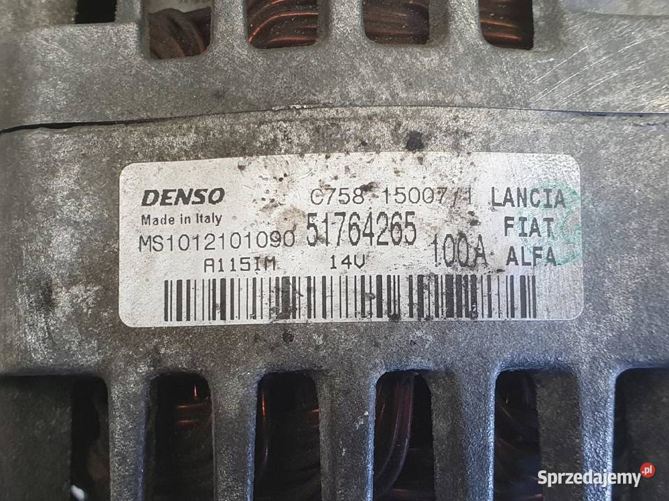 Alfa Romeo 159 19 JTD ALTERNATOR 51764265 denso Janów