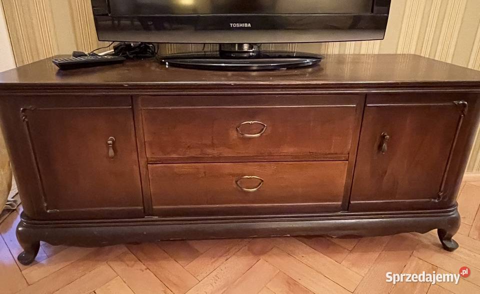 Antyczna komoda z ciemnego drewna styl i Komody