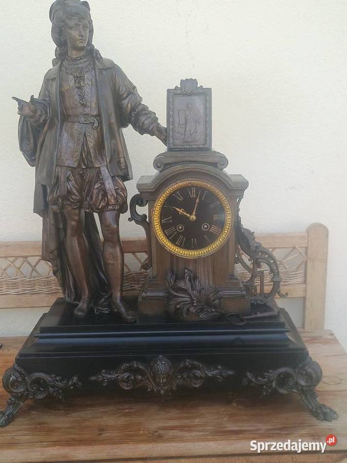Kominkowy zegar marmurowy francuski podkarpackie sprzedam