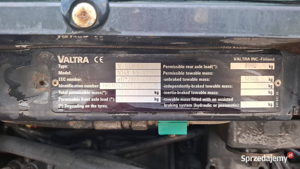 ciągnik rolniczy valtra N143 Poznań