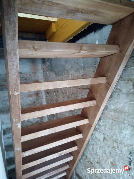 Schody drewniane mocne ganek strych piwnica Pozostałe lubuskie Strzelce Krajeńskie