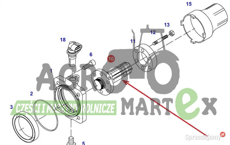 926150220011 926150220010 WAŁEK PTO 1 34 6 FREZ dolnośląskie Wichrów