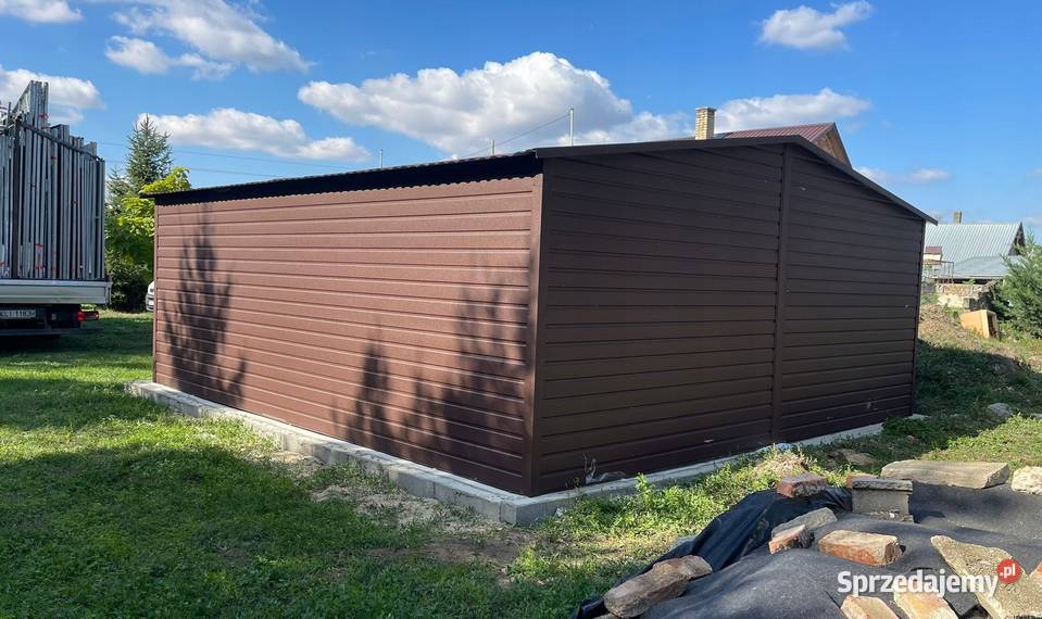 Garaż blaszany 6x5 RAL dwustanowiskowy Jodłownik sprzedam