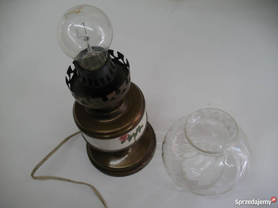 stylowa stara lampa stołowa nocna elektryczna Żory