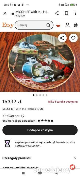 Rarytas kolekcjonerski The Victorian Cat Pabianice