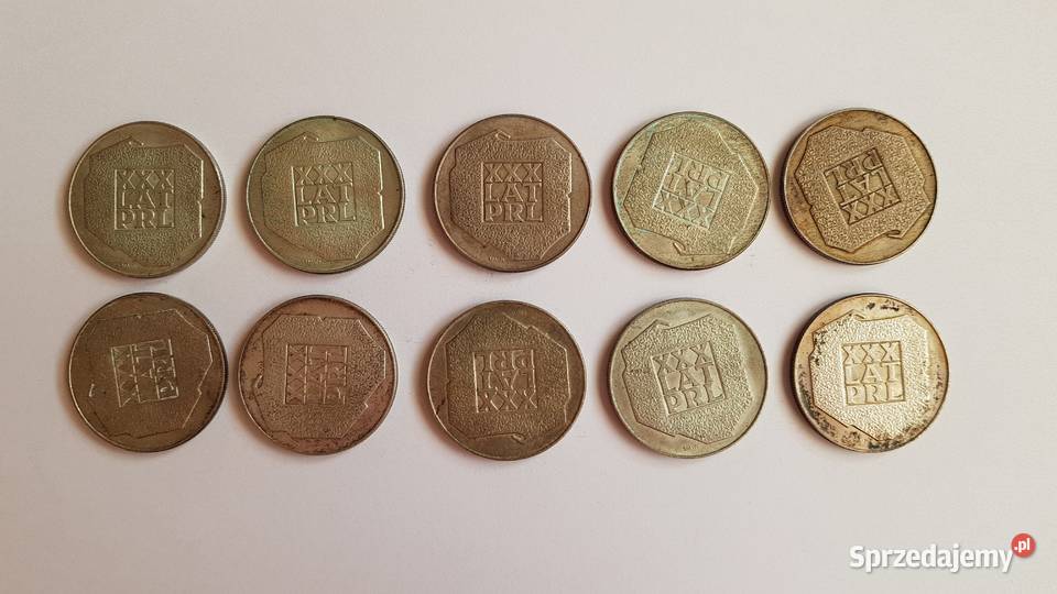 10x 200 XXXlecia PRL 1974 mapka Ag srebro 625 Dąbrowa Górnicza