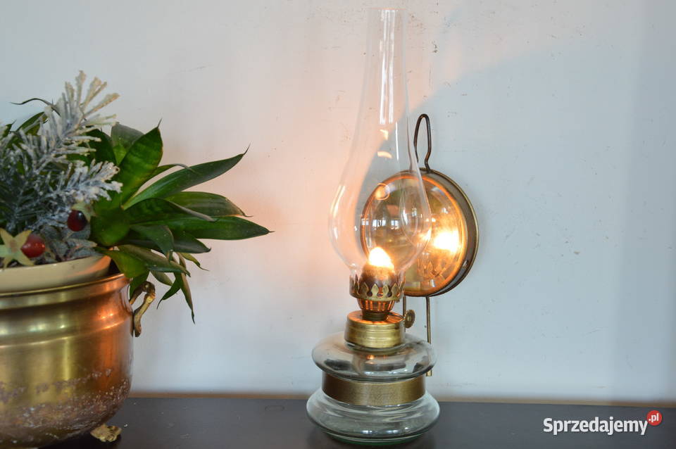 lampa naftowa stara wisząca stojąca z lusterkiem śląskie Jastrzębie-Zdrój sprzedam