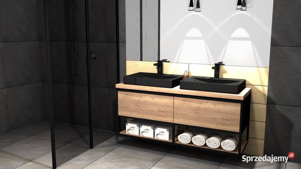 Szafka pod umywalkę 1402s z blatem wisząca loft 46cm Biłgoraj