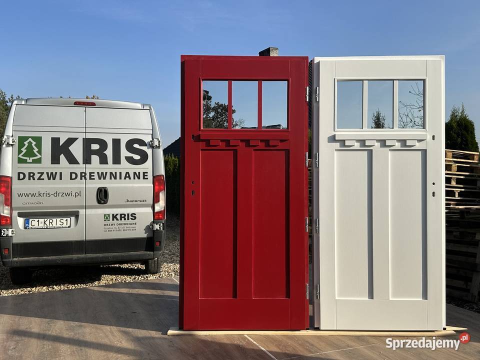 Drzwi zewnętrzne drewniane RĘKI5024 Angielskie Grzybno