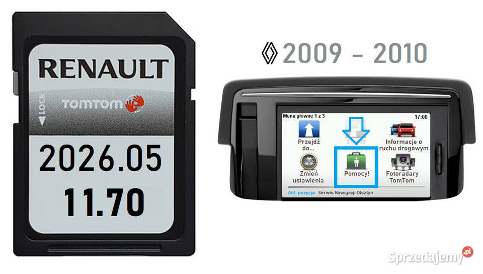 Mapa Renault 1170 Carminat TomTom 2026 Naprawa Olsztyn sprzedam