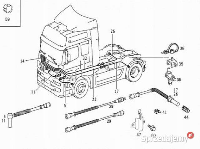 PRZEWÓD ELEKTRYCZNY MERCEDES 4140 B 4143 B NOWY Materiały instalacyjne sprzedam