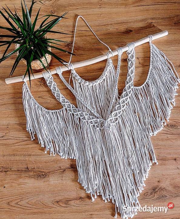 Makrama duża styl boho kolor ecru Baranów