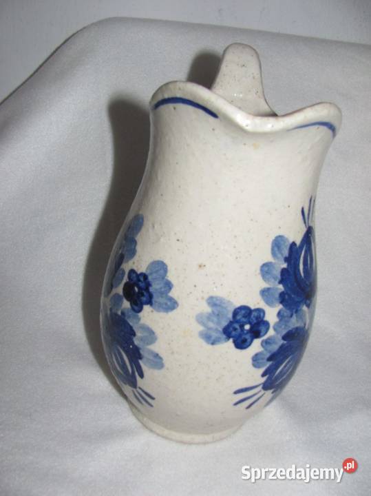 dzban z PRL niebieskie kwiaty lubelskie Zamość