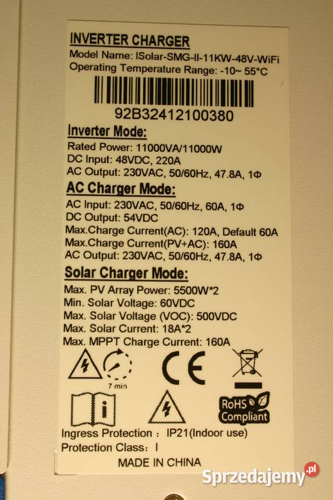 offgrid 16kwh magazyn lifepo4 inwerter hybrydowy Tyczyn sprzedam