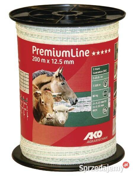 Taśma ogrodzeniowa Premium Line 125 mm 200 m AKO Kamionna sprzedam