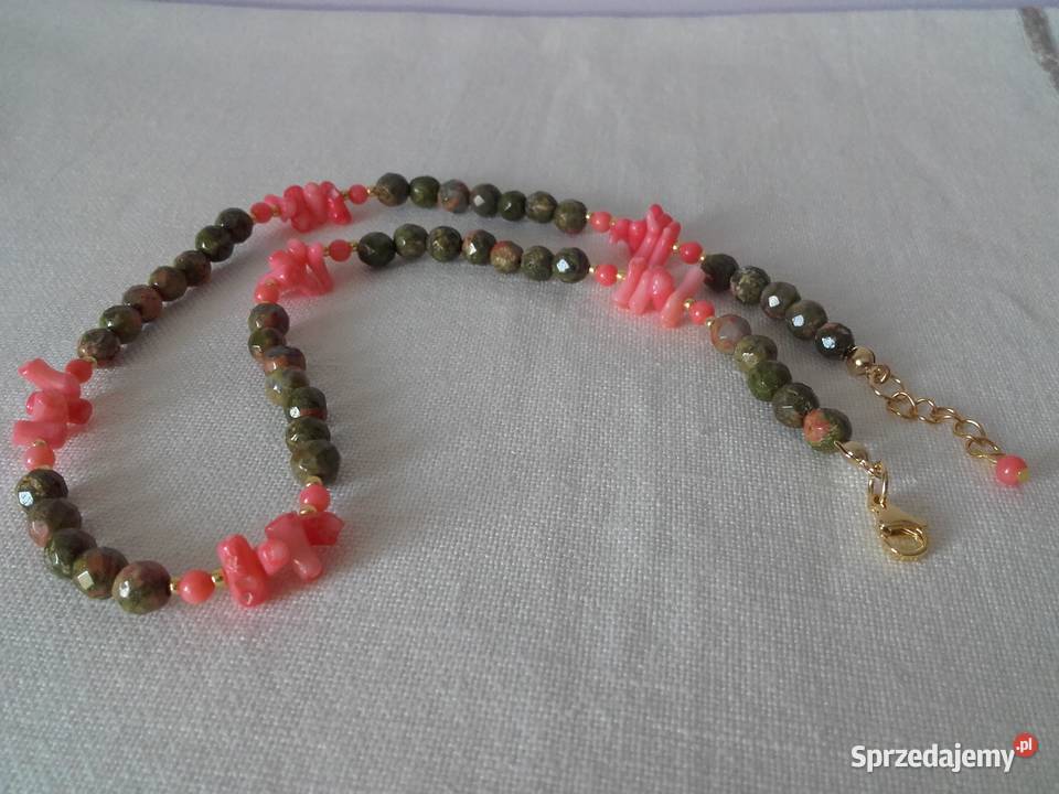 Naszyjnik unakit koral