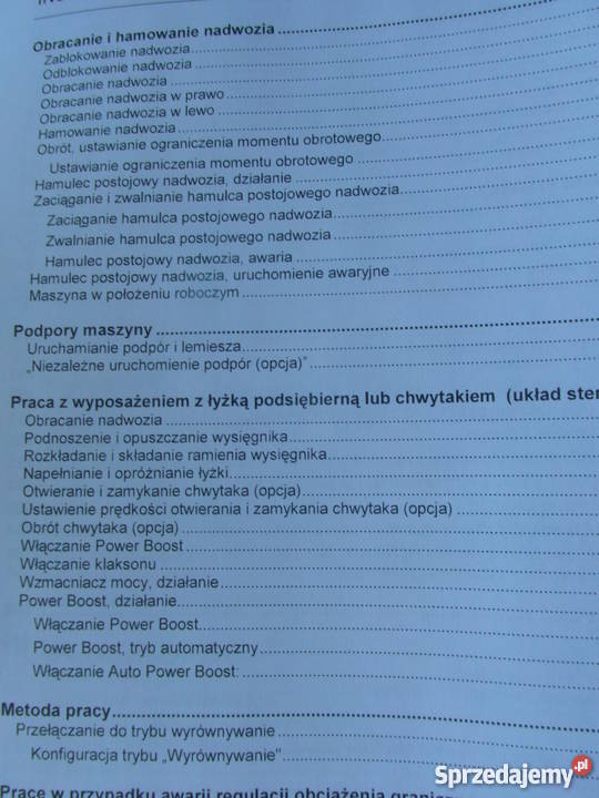 dtr instrukcja obsługi koparka holland mh city i zachodniopomorskie Szczecin