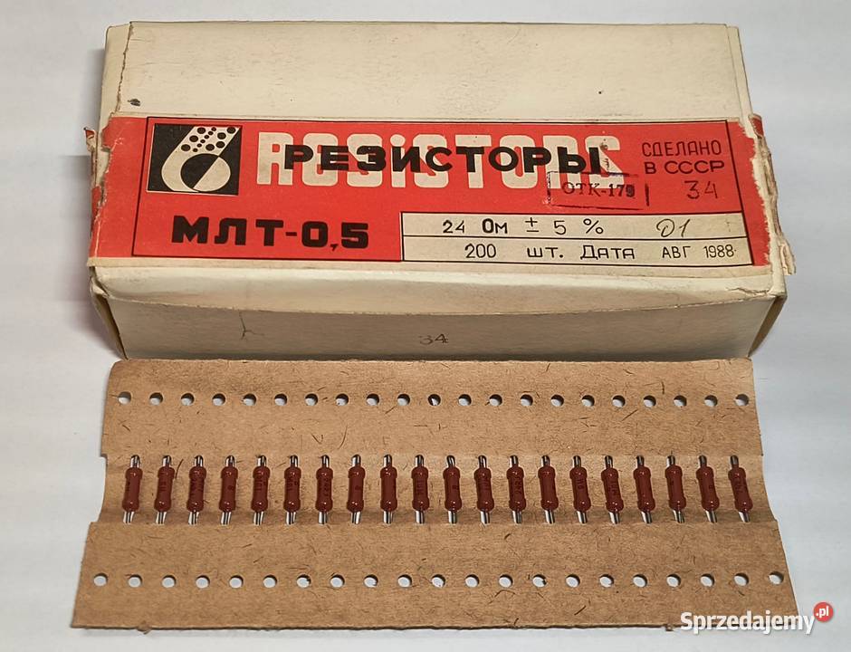 Rezystor 24 Ohm 05W MŁT Gdańsk sprzedam