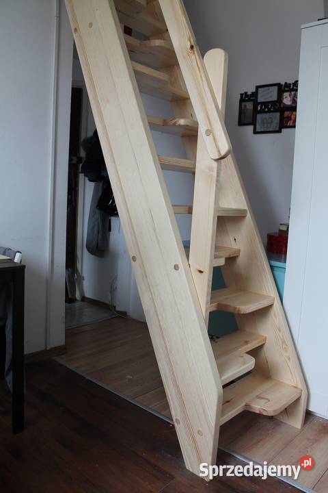 KACZE SCHODY na wysokość 260 szer60 sosnowe jednobiegowe  Łuków