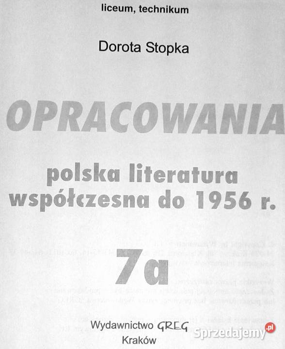 Opracowania lektury i wiersze 7a Polska Rok wydania 1999 Chełm