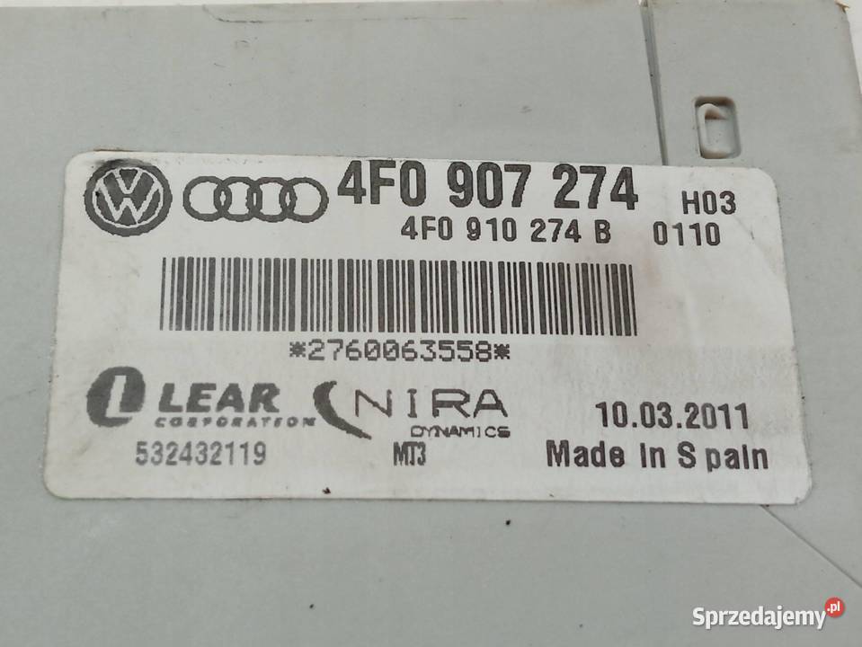 MODUŁ CIŚNIENIA W OPONACH 4F0907274 Audi A6 III