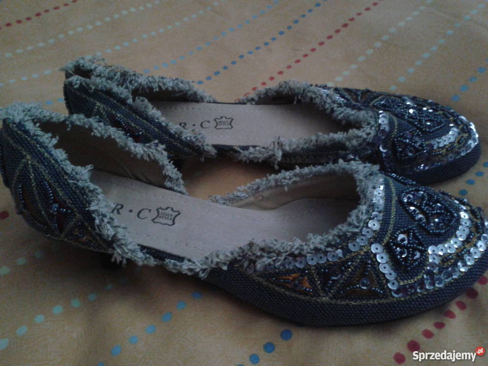 Butikowe Wloskie czulenka dzinsowe Cekiny korale Łódź