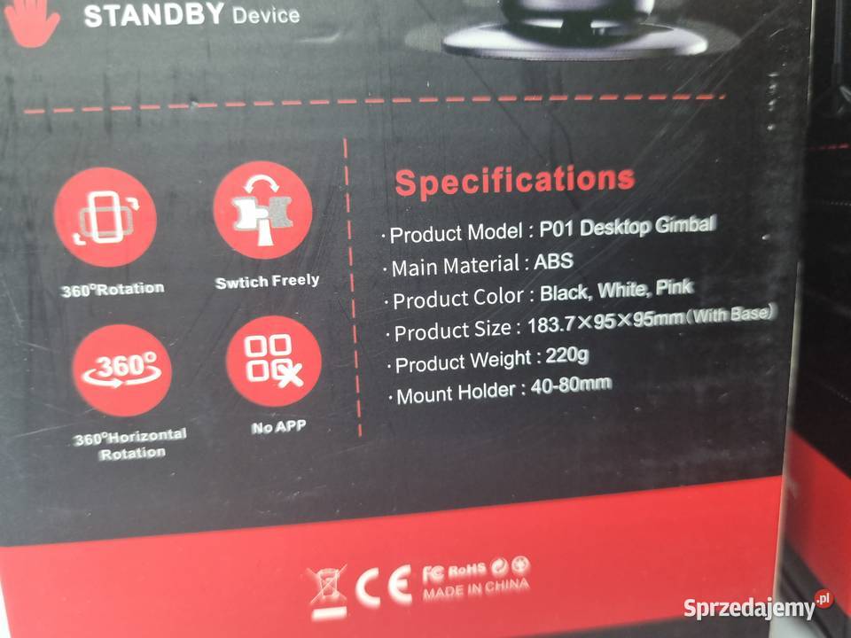 Gimbal 360 śledzenie twarzy Podstawki i uchwyty wielkopolskie Promnice