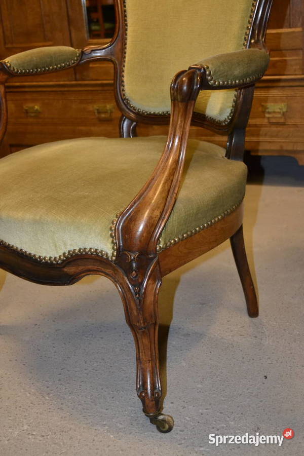 fotel kawowy Francja orzech cukiereczek