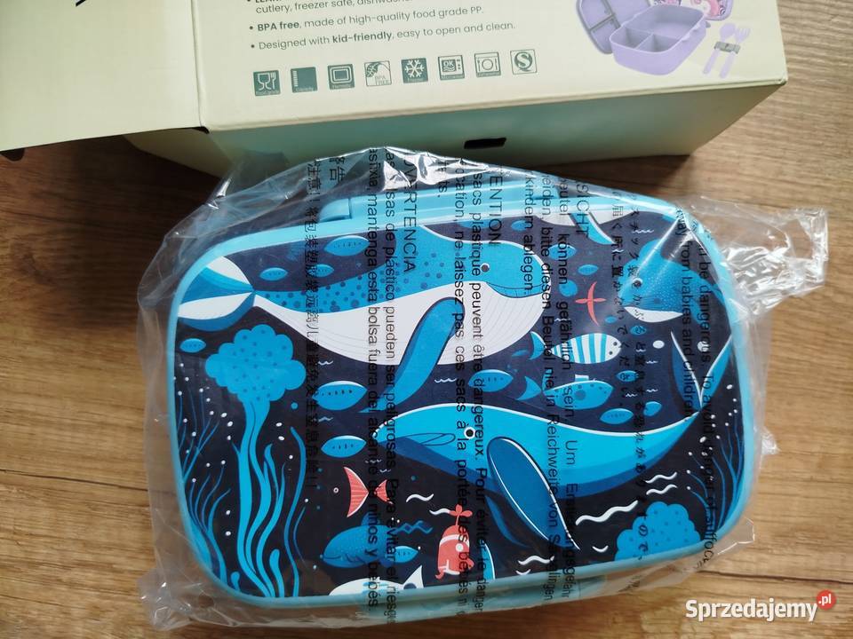 Pojemnik na sniadanie Lunch Box niebieski Ocean Artykuły szkolne Oświęcim
