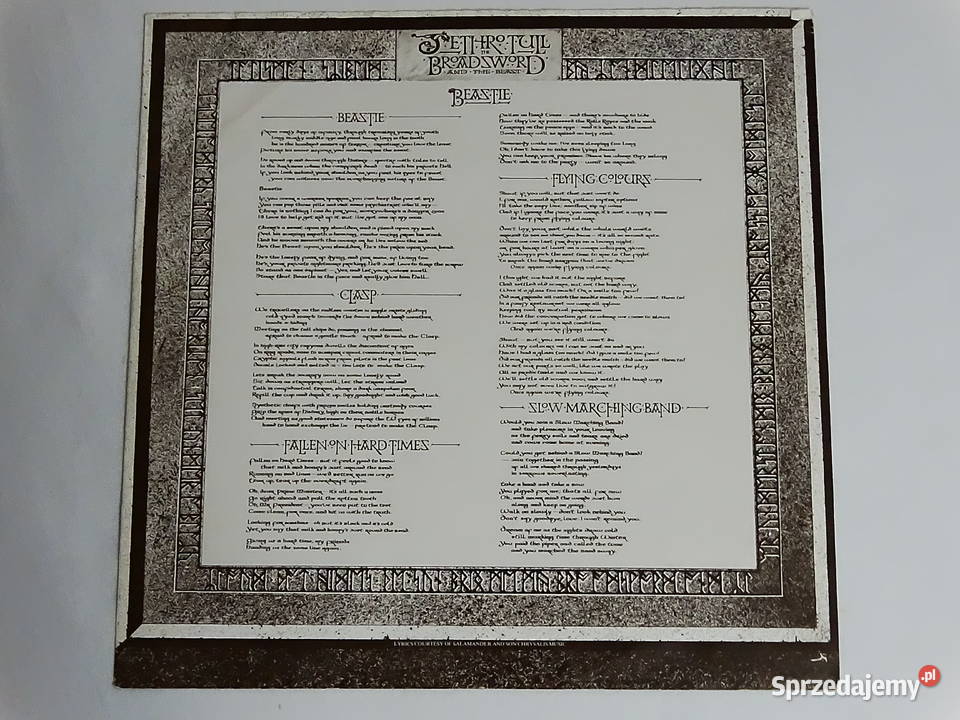 Jethro Tull The Broadsword And The Beast Vinyl