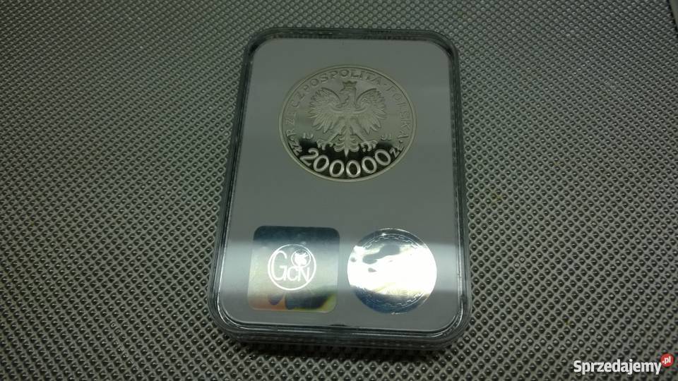 Srebrna moneta 200000 złotych 1991 Warszawa