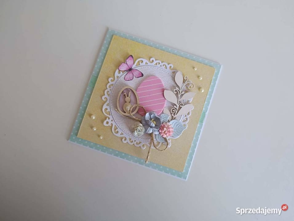 Kartka ręcznie robiona Świąteczna Wielkanoc 5 łódzkie Łódź