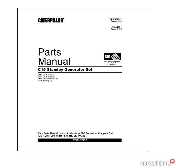 Caterpillar C15 CAT silnik katalog części świętokrzyskie sprzedam