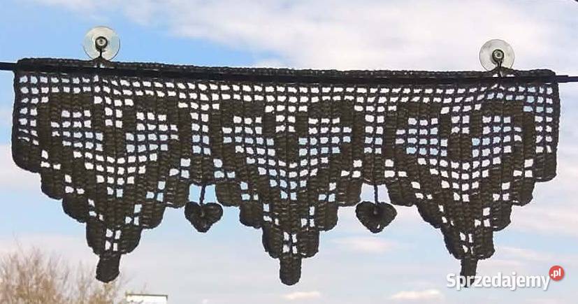 Uroczeręcznie szydełkowane serduszka ok70 x 27