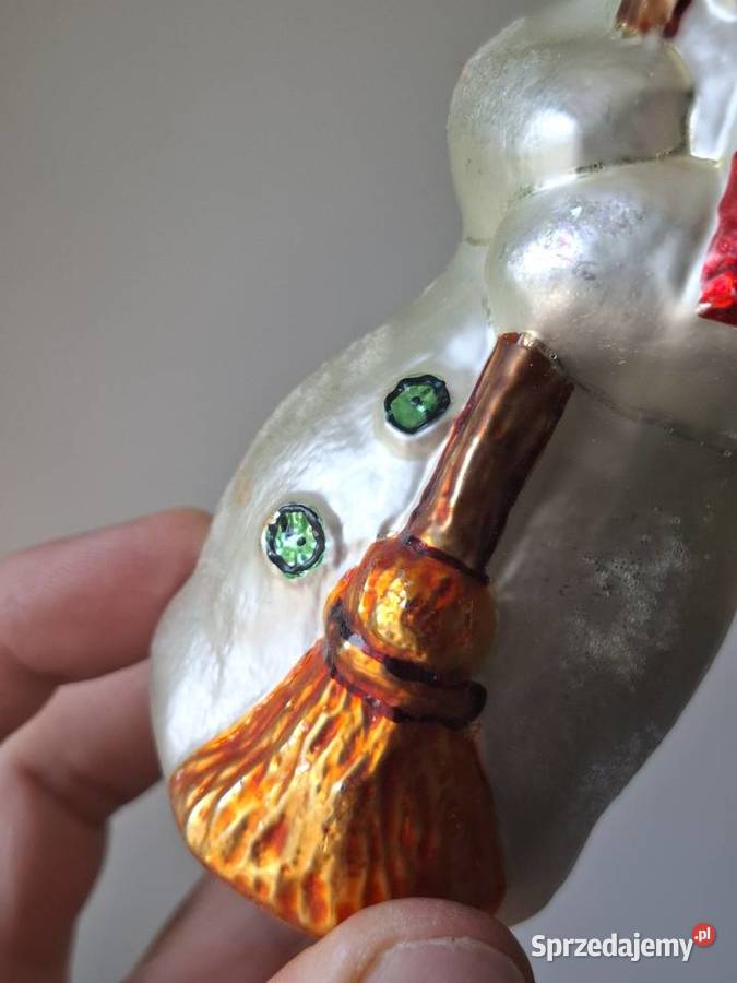 Szklana bombka bańka choinkowa ozdoba retro małopolskie Kraków sprzedam