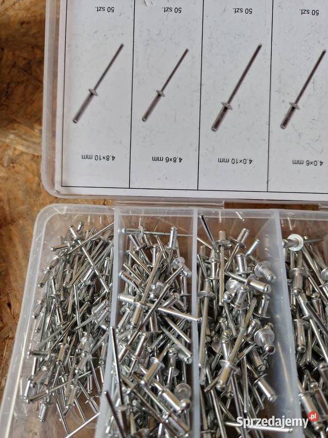 NITY ZRYWALNE ZESTAW NITÓW TRZPIENIEM STALOWYM Głogowa sprzedam