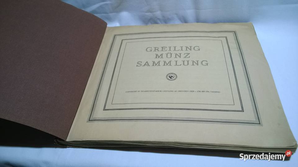 albumkatalog GREILING Munz Sammlung 1929r Warszawa