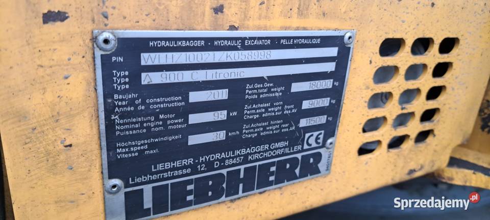 Liebherr A 900 C Litronic 2011 r 18t 3x łamane Tarnowskie Góry