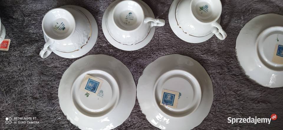 Zestaw pięknych filiżanek i talerzyków porcelana Wałbrzych sprzedam