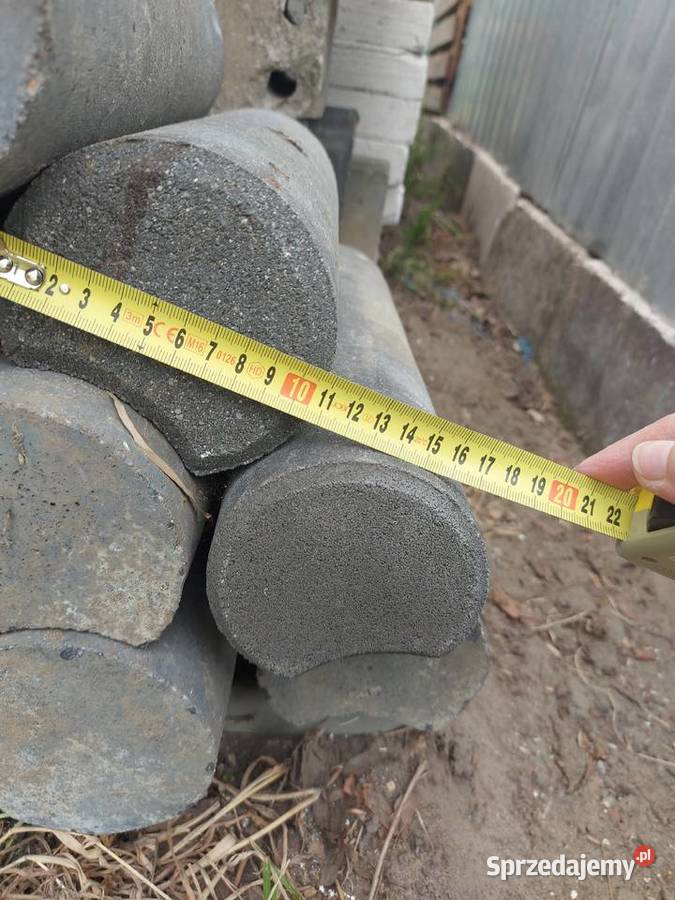Palisada okrągła ring betonowy grafit szary 30 małopolskie Olkusz