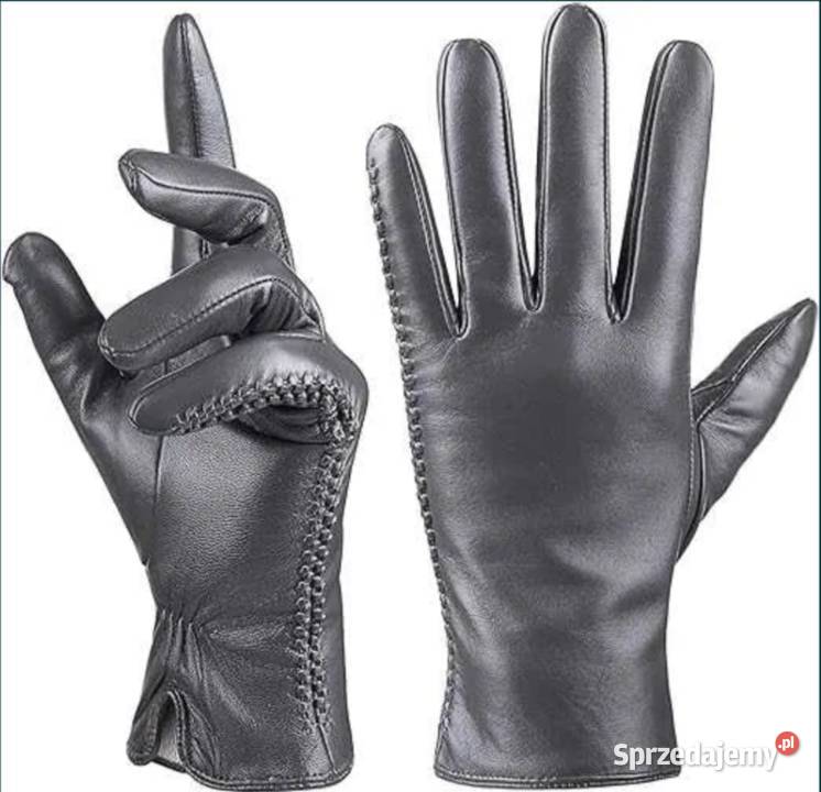 Nowe Włoskie rękawiczki z prawdziwej skóry