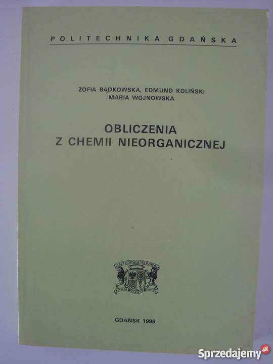 OBLICZENIA Z CHEMII NIEORGANICZNEJ BĄDKOWSKA Radom