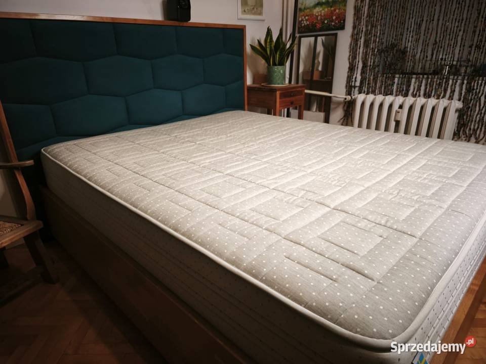 Łóżko dębowe z materacem Halsa 160x200 PREMIUM 160cm Łóżka Warszawa