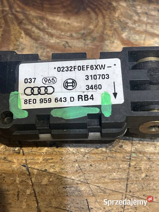 Czujnik Airbag VW AUDI 8E0959643D osobowe Układ elektryczny Margonin sprzedam