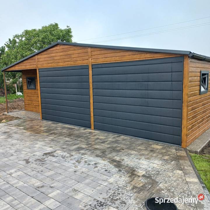 Garaż blaszany 6x6 3m wnęką drewnopodobny Bydgoszcz