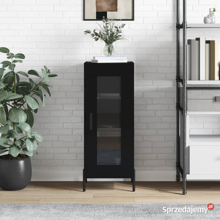 Szafka czarna 345x34x90 materiał drewnopochodny Pozostałe Warszawa