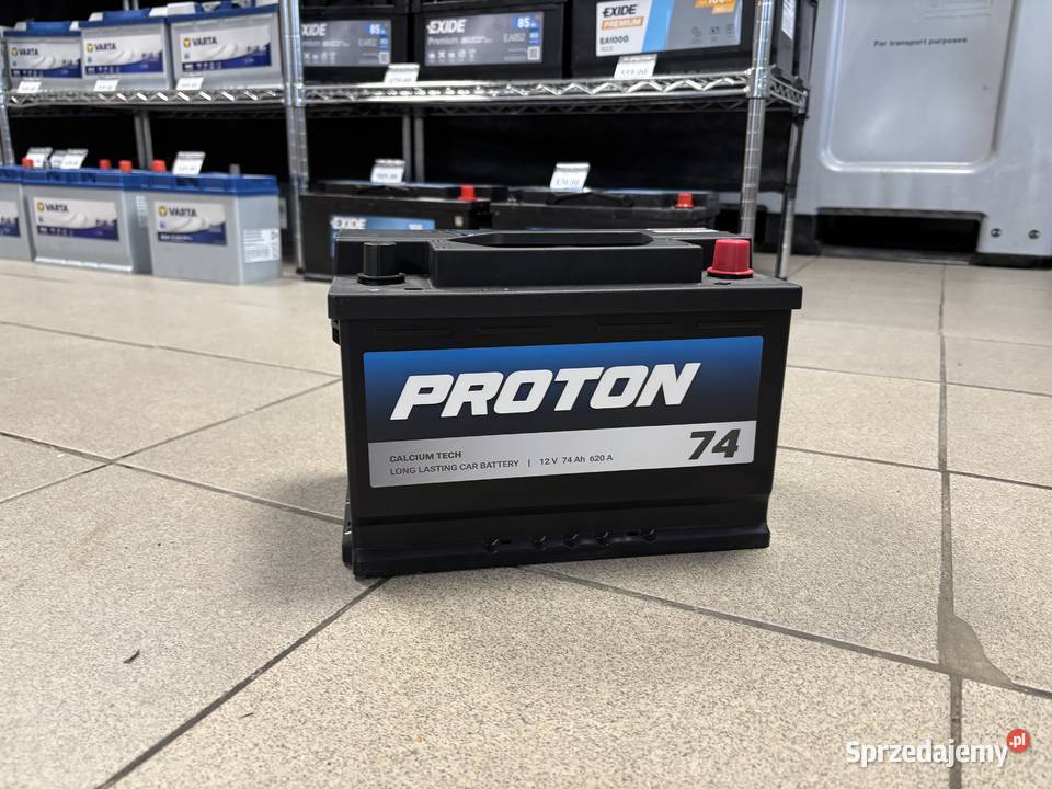 Akumulator 74Ah 620A prawy plus PROTON łódzkie