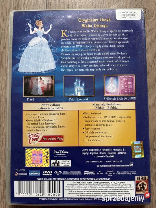 Disney Kopciuszek Kung Fu Panda bajki DVD mazowieckie Warszawa