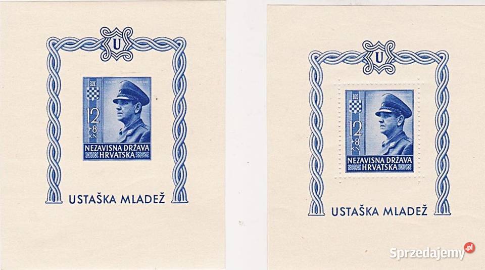 CHORWACJA 1943DWA BLOCZKI MNHANTE PAVELIĆ Filatelistyka