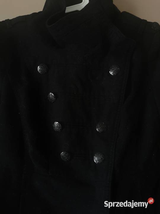 Czarny płaszcz damski w stylu francuskim 36 pomorskie Reda